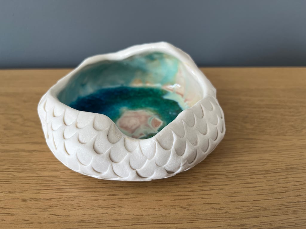 Porcelain Emerald & Sapphire Geode