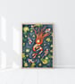 Mermaid Art Print - Signed A4 Print - Image 2