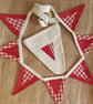 Bunting: country cottage style; red - Image 1