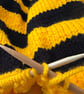 Hand Knitted Yellow And Black Striped Jumper - Image 2
