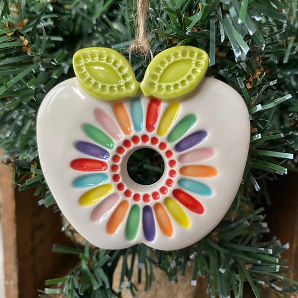 Ceramic apple decoration