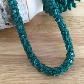 Green Kumihimo Necklace