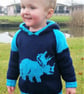 Knitting Pattern Dinosaur Hoodie (Triceraptops).  Digital Pattern - Image 4