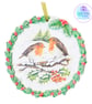 Robin mixed media hanging decoration. Robin ornament. Robin decoration. - Image 9