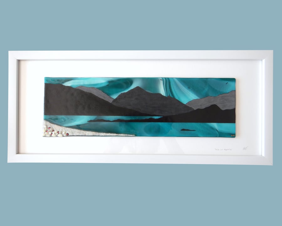 Handmade Fused Glass 'Isle of 'Harris' Picture