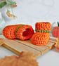 Newborn Crochet Pumpkin Baby Cardigan, Hat & Bootie Set  - Image 7