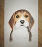 Cute Beagle Puppy Dog Portrait. Original painting - Image 4