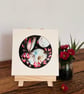Original Hare Rabbit and Flowers under Full Moon Watercolour Moonlit Nature Art - Image 3