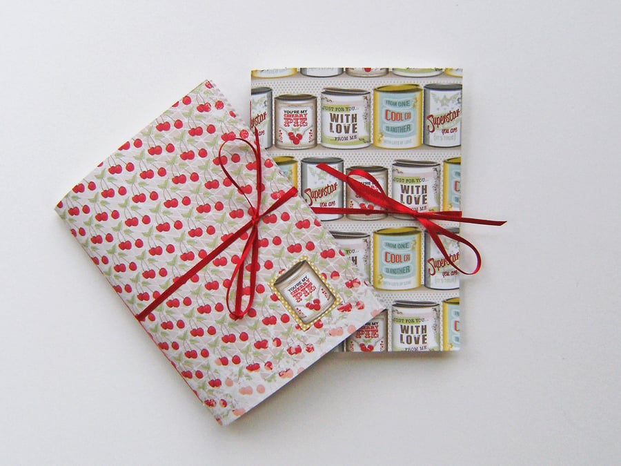"My Cherry Pie" - Notebooks with Red Ribbon ties
