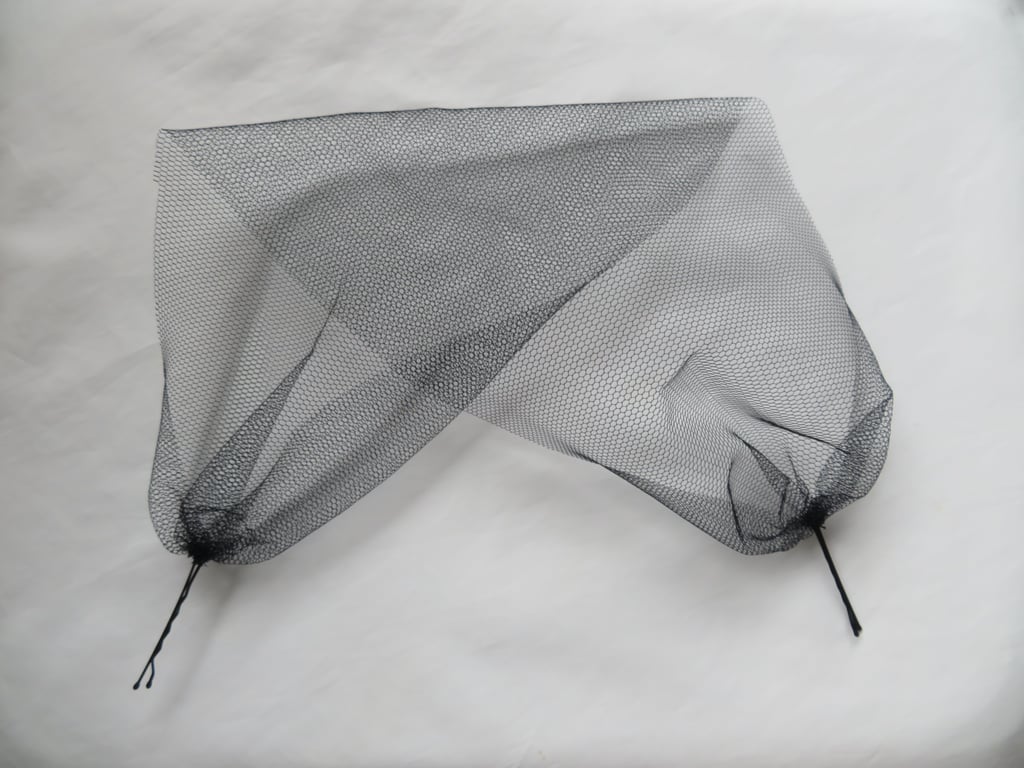 Black Narrow Tulle Bandeau Bridal Veil - Gothic Bride Wedding