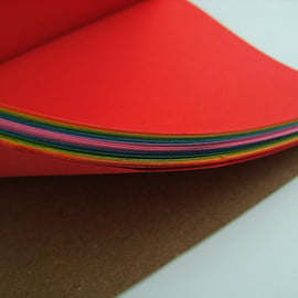 Rainbow A5 Journal Hand Made Notebook - Bright Colours. Free UK Shipping