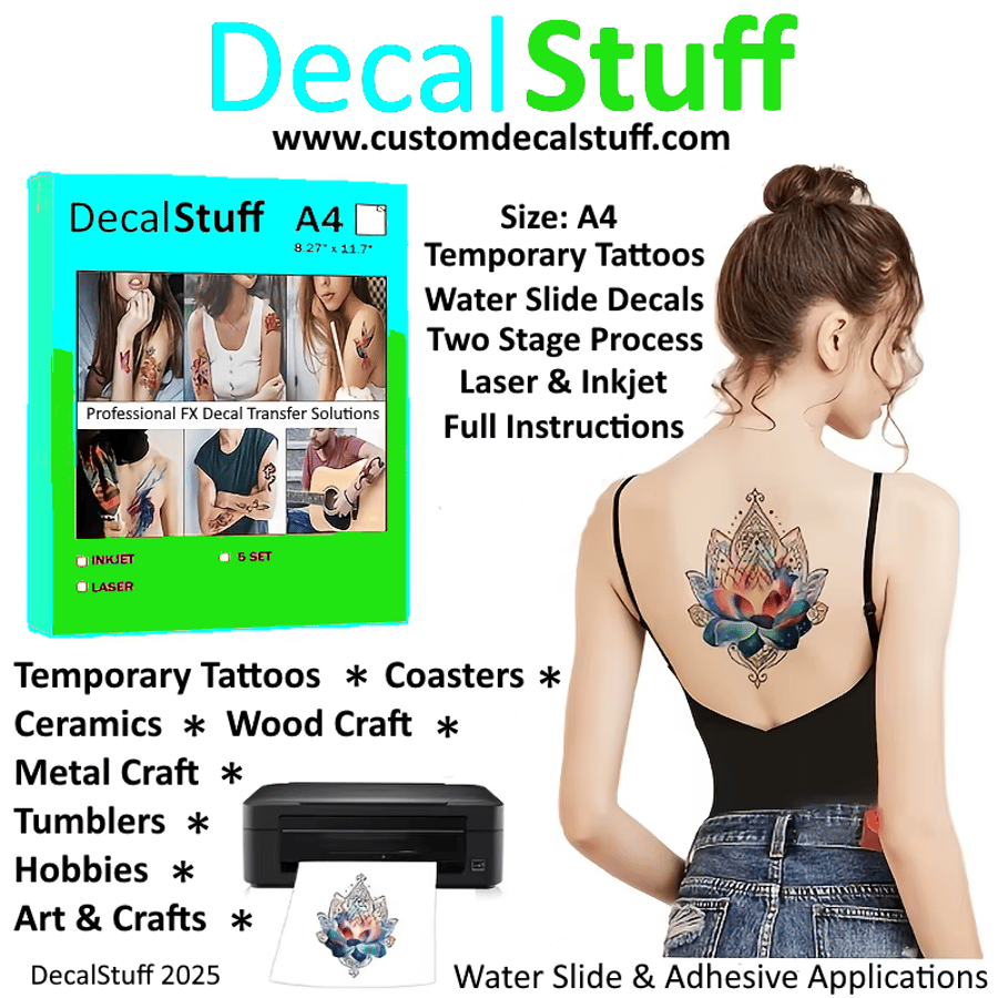 Temporary Tattoos - DecalStuff FX Image Transfer Solutions