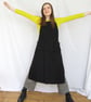 Black Canvas Apron for Potters & Artists, Crossback, Split Leg, Cargo Pockets - Image 1