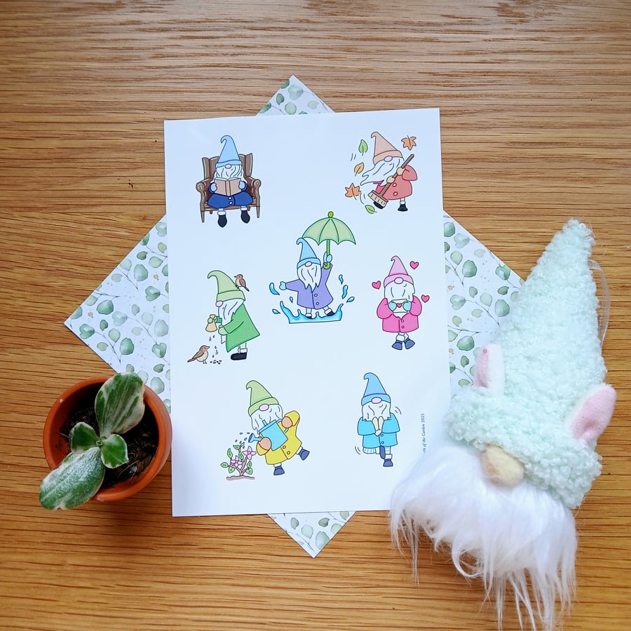 Gonk Sticker Sheet! Cute Waterproof Vinyl Stickers