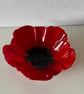 Fused glass poppy flower decorative dish - Image 2