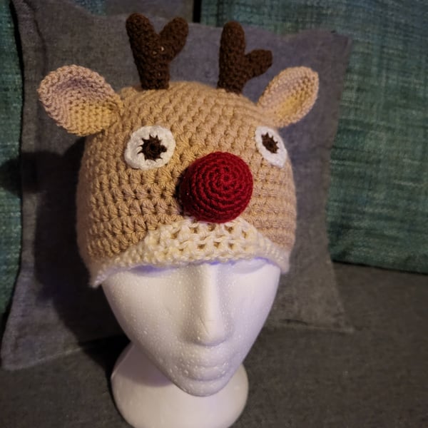 Child's crochet Reindeer Hat