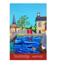 Stockbridge, Hampshire travel poster print by Susie West - Image 4