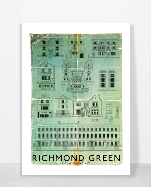 RICHMOND GREEN RUSTIC PAPER 2 A3 Print