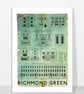 RICHMOND GREEN RUSTIC PAPER 2 A3 Print - Image 1