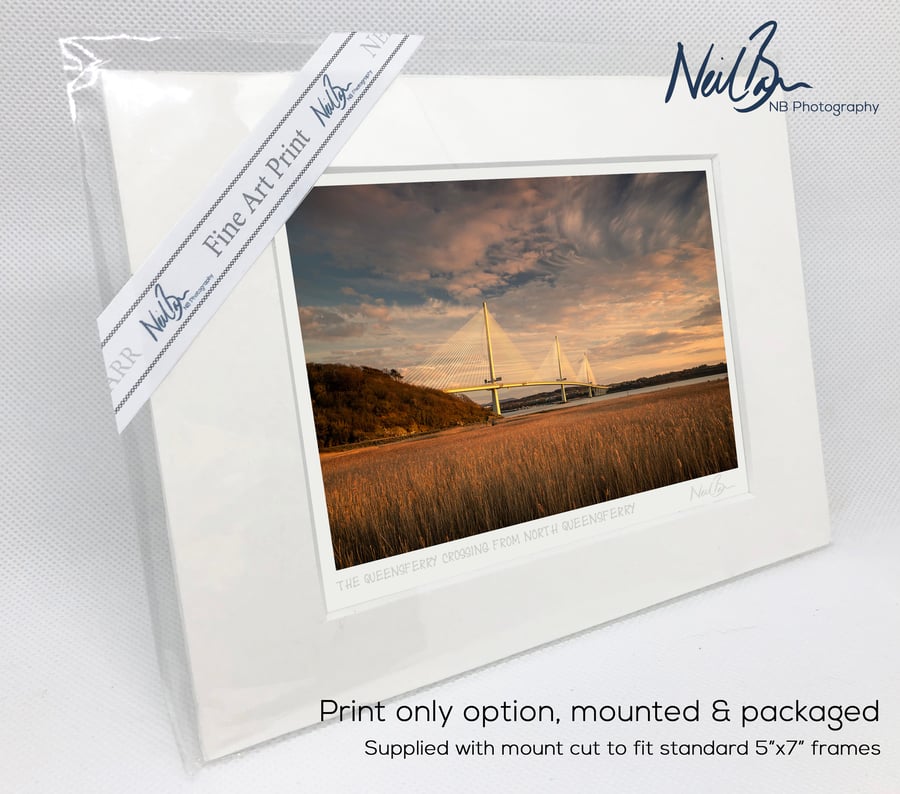 The Queensferry Crossing Forth Bridge Scotland - A6 (7" x 5") Unframed Print