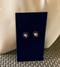  Crescent Moon & Pearl Stud Earrings. - Image 3