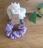 Handmade Dusky Pink Rose Satin Scrunchie – Soft Hair Accessory - Image 2