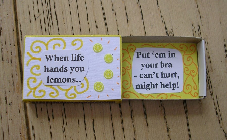 When Life Hands You Lemons Matchbox Inspiration