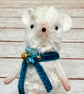 Tiny Mouse with Scarf Art Doll Blue - Image 9