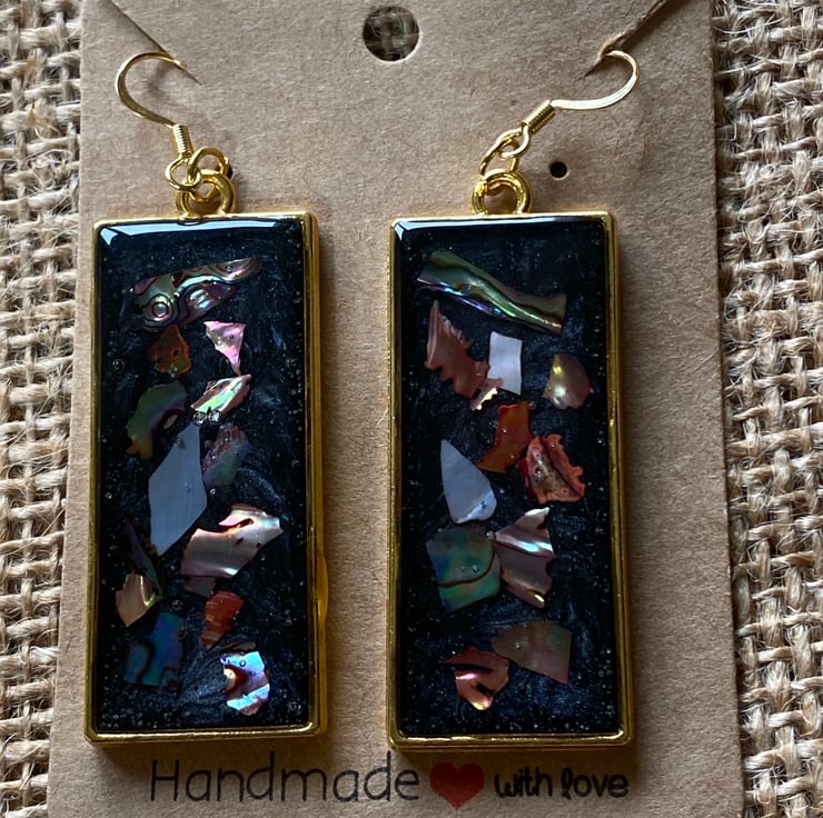 Handmade Gold-Rimmed Rectangular Abalone Shells... - Folksy