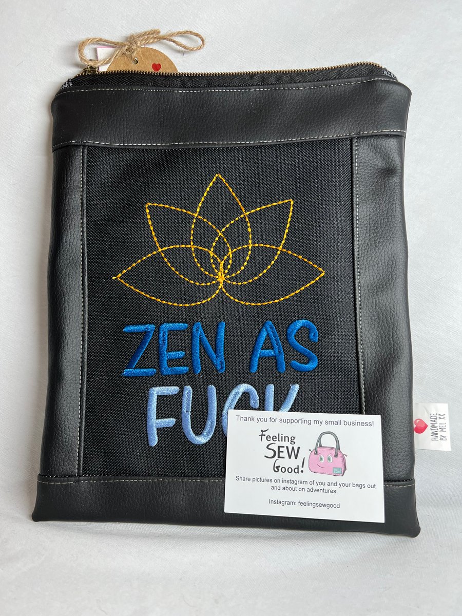 Large zipper bag- Zen as f!!k