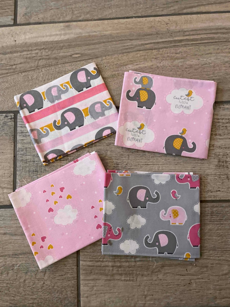 Baby Girl Elephant Fat Quarter Bundle Sale