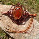 Red Jasper Hair Barette 