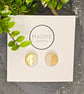 Ceramic button earrings - White gold - Image 2