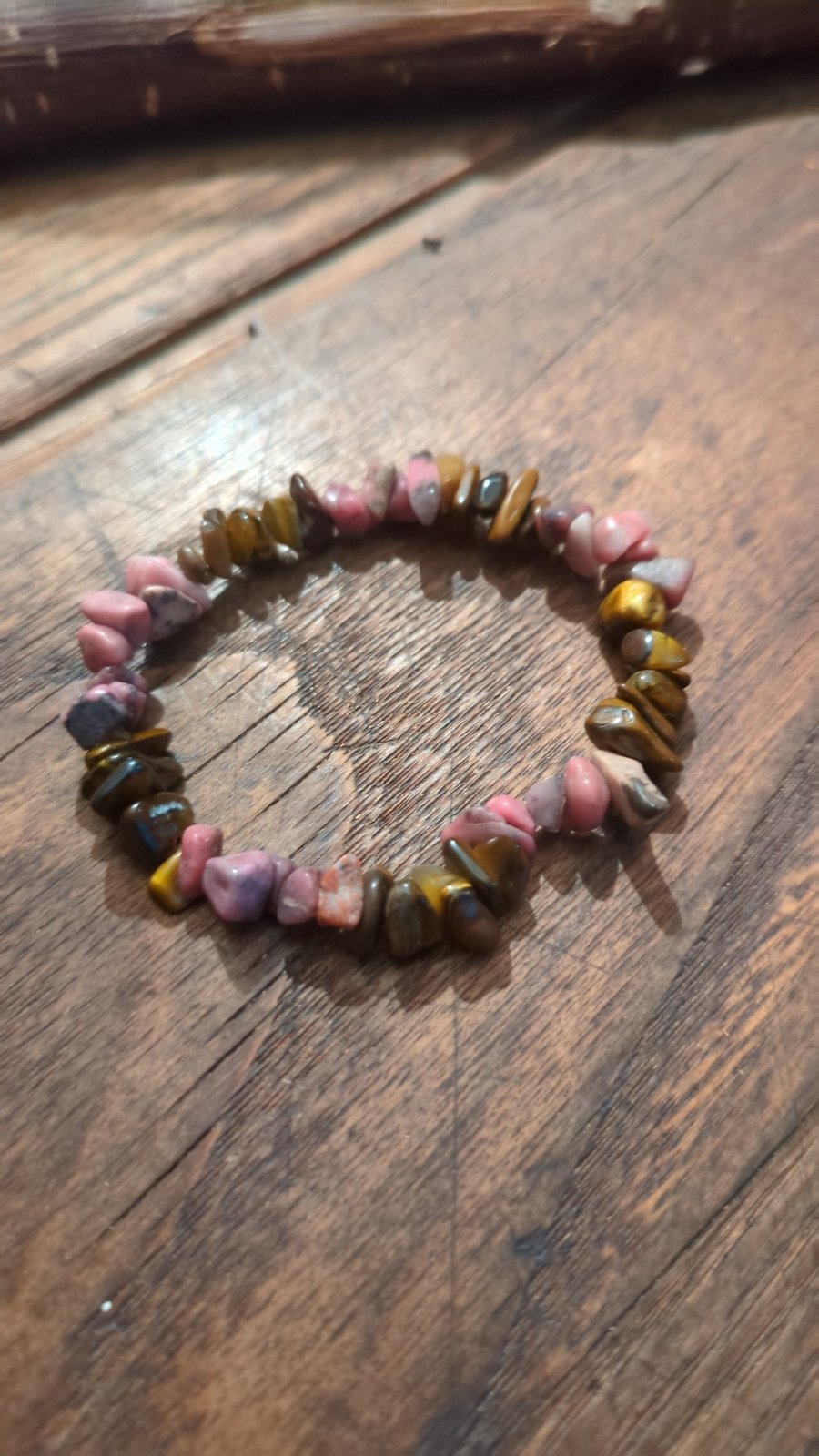 Love and harmony bracelet with rhodonite