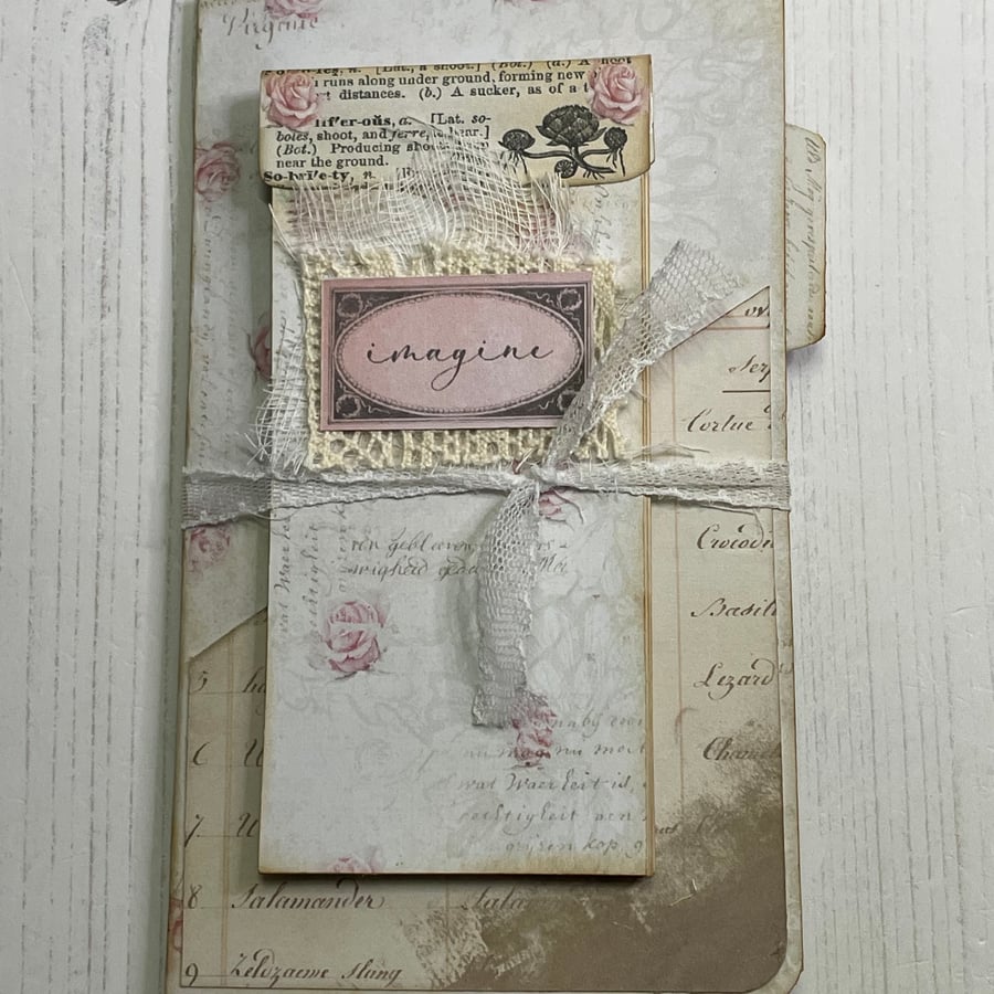 Folio - Shabby Pink Pocket Folio by  Carolee Crafts  PB9  - 0001