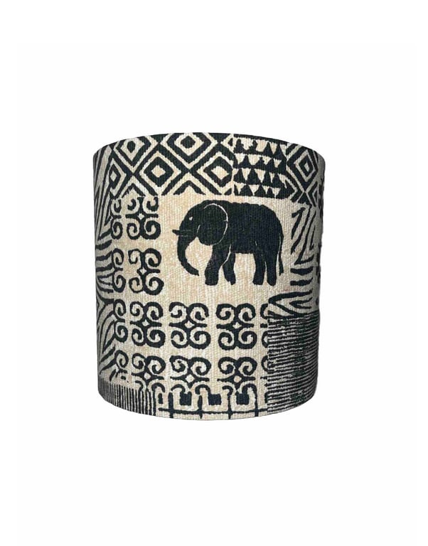 Handmade Benghala Fabric African Elephant Cotton Lampshade