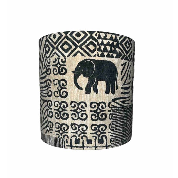 Handmade Benghala Fabric African Elephant Cotton Lampshade