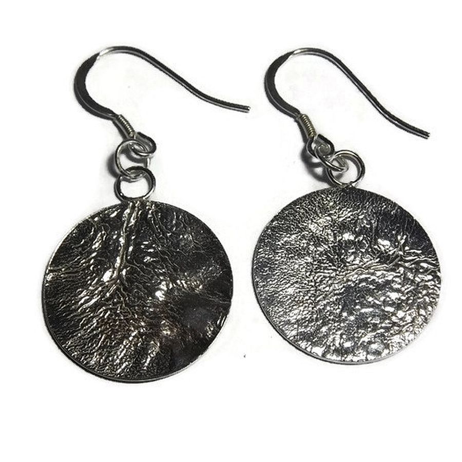 sterling silver disc earrings
