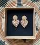 Leopard Hearts and Wood Earrings - Image 1