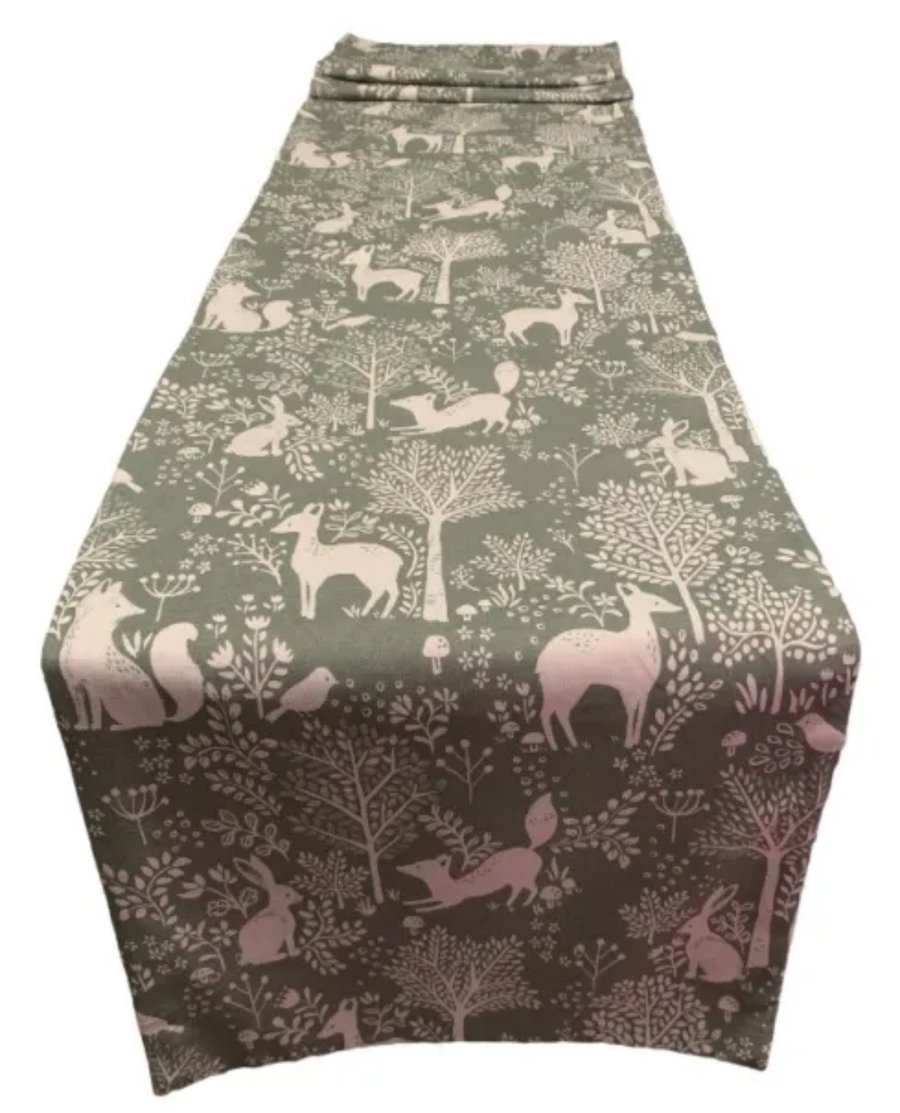 Woodland Animals Table Runner 1.9 x 30cm Gift Idea