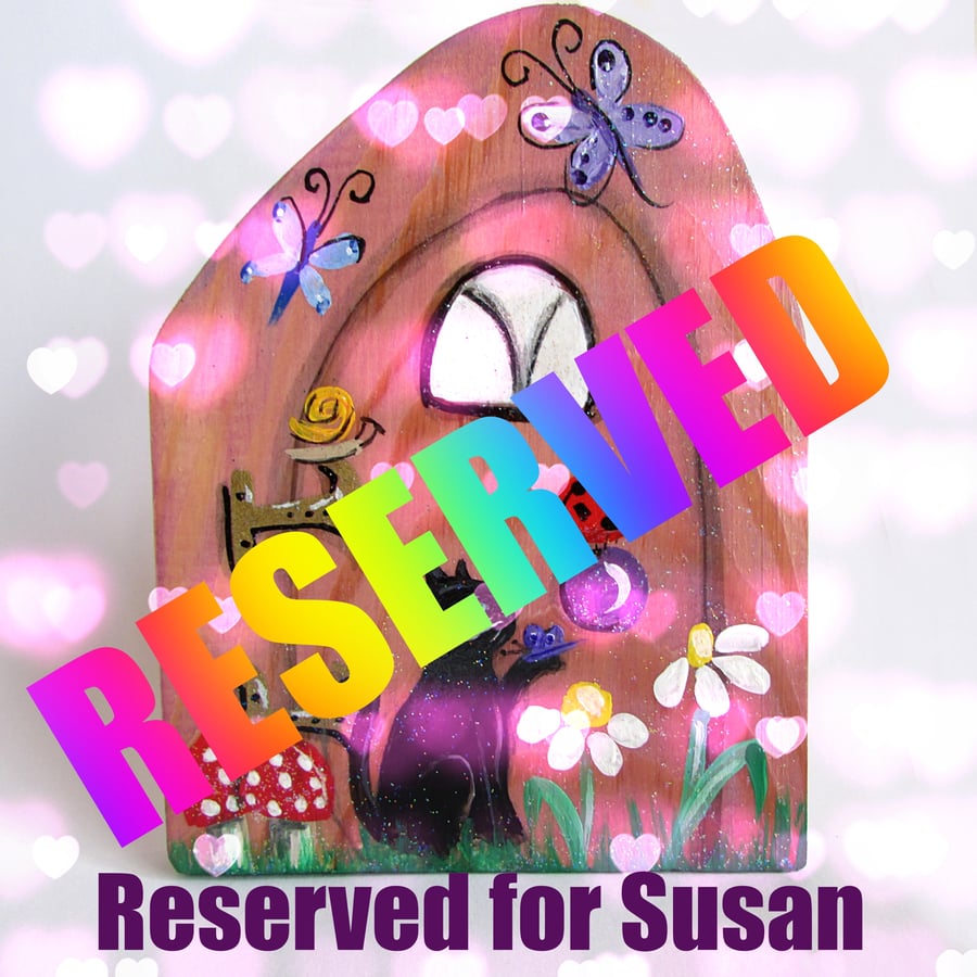 Pink Fairy Door, Hand painted on Wood, whimsical & fantasy