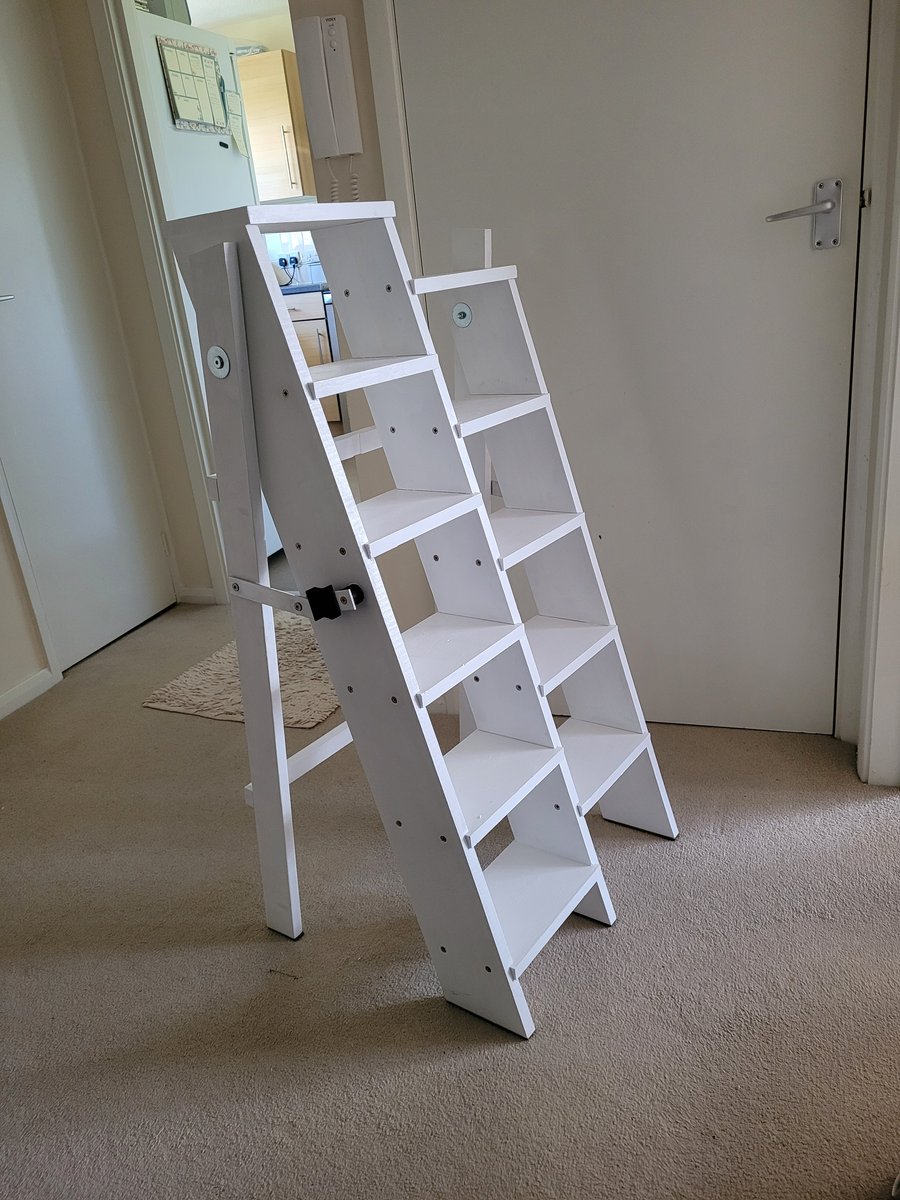 Folding bespoke staggered step ladders,simply distinctive, set apart.
