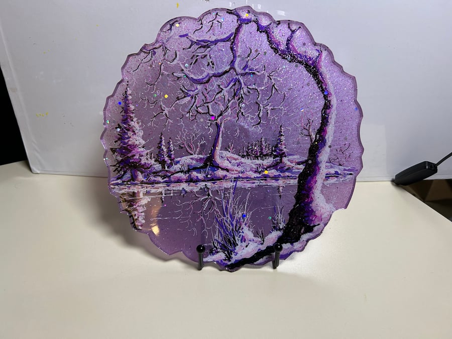 A resin layered and hand painted Winter scene by AndrewJenkins