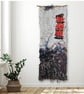 Art felt natural wool sensory wall hanging Landscape with a pink blanket - Image 2