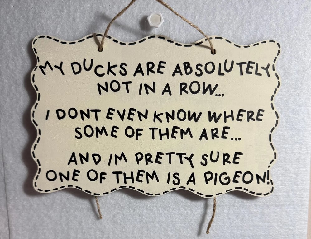 Hand Painted Wooden Hanging Sign - Funny Home Decor - Quirky Gift - Housewarming