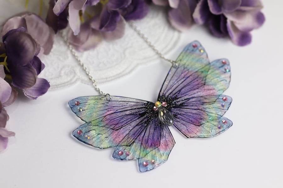 Fairy Wing Earrings - Butterfly Cicada - Holo Rainbow - Fairycore - Gift - Boho
