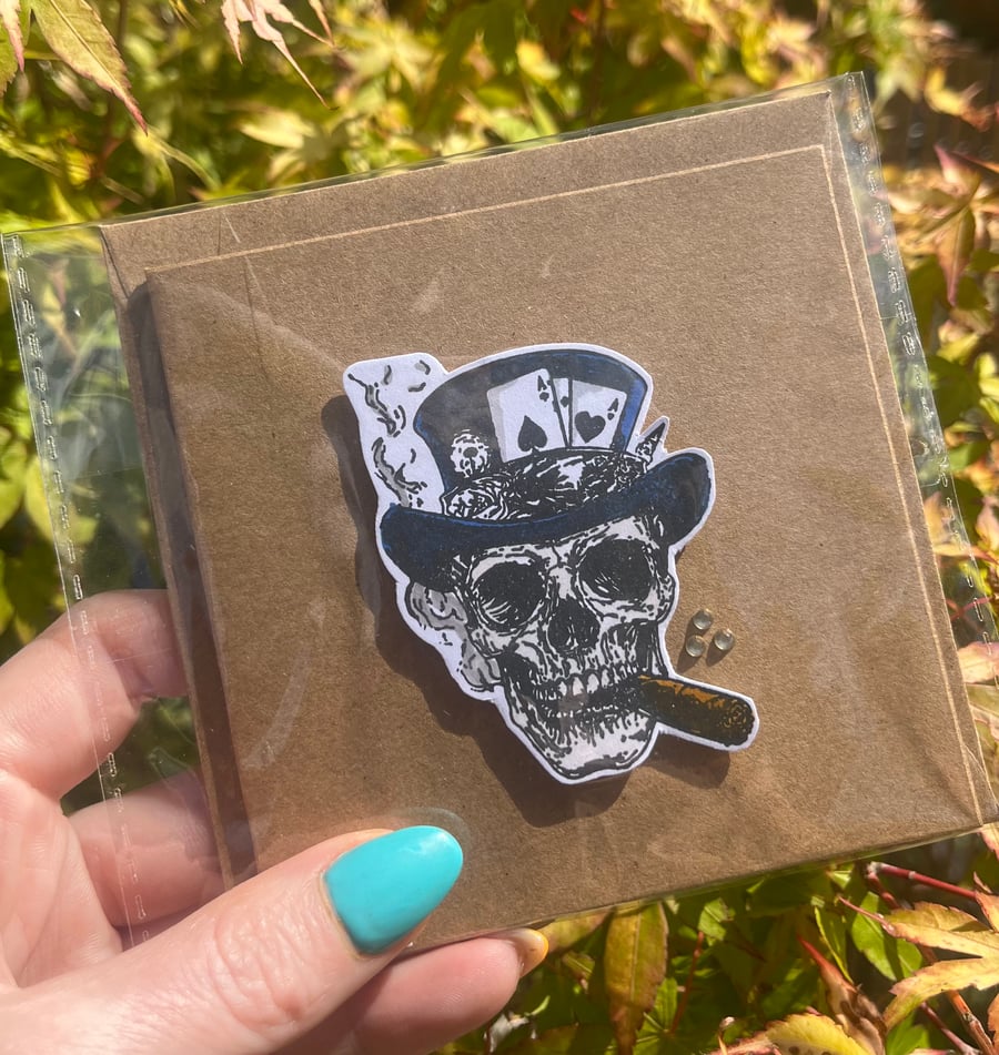 Miniature Skull card for any occasion
