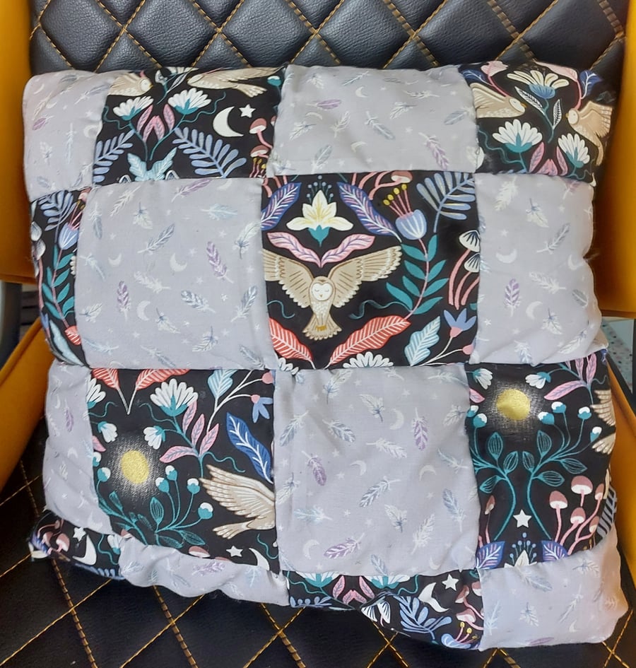 handmade patchwork owl cushion home decor stuffed