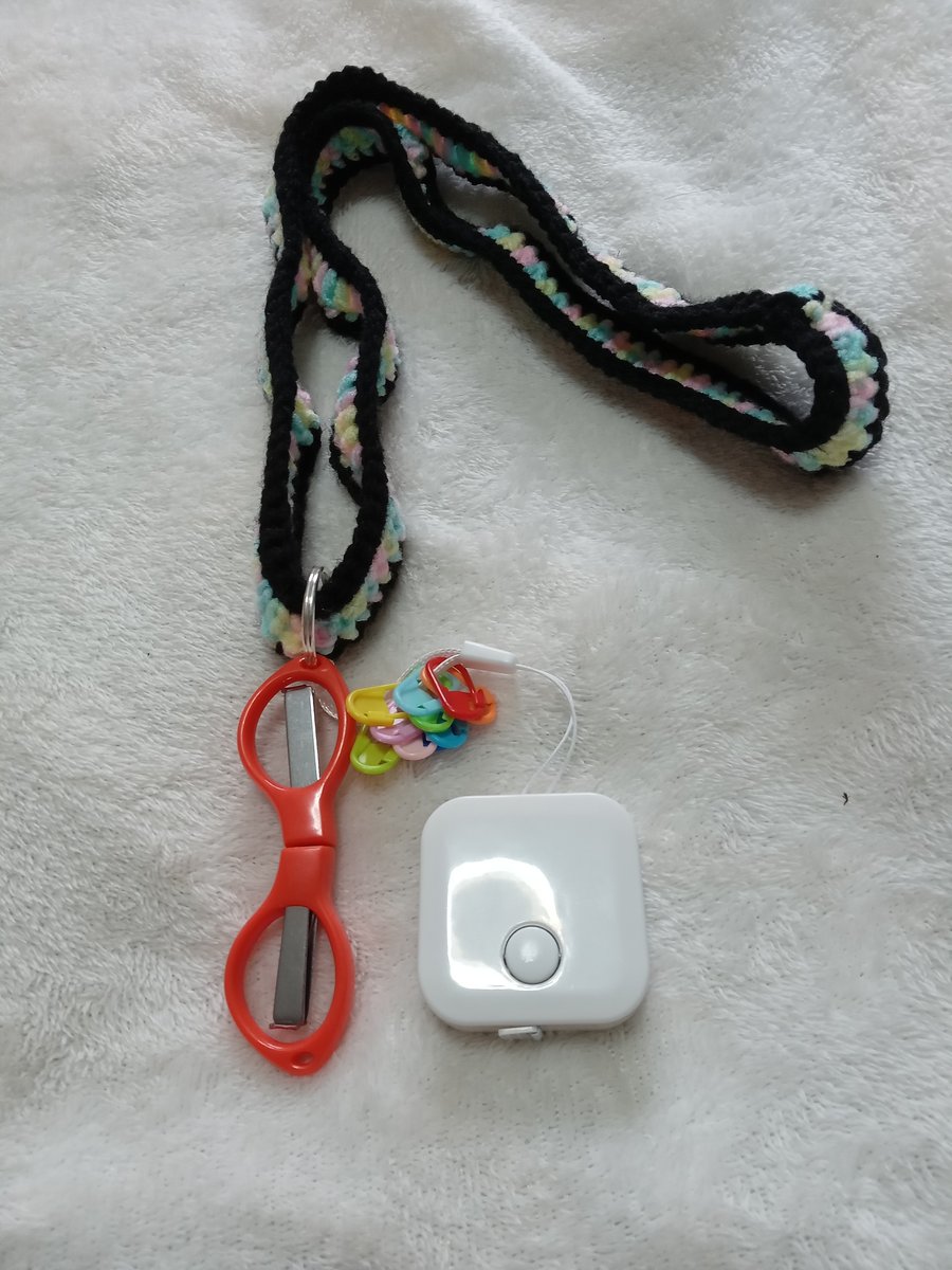 crochet accessory set black & multicoloured 