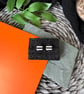Black n White Stripe Studs - Small - Image 3
